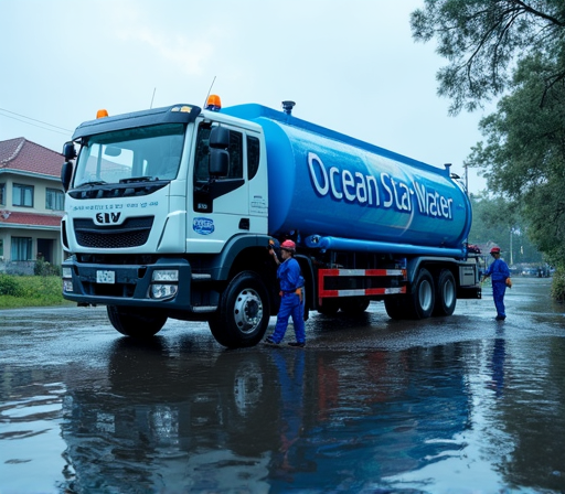 Drinking water tanker supply near me on a sunny day in the UAE