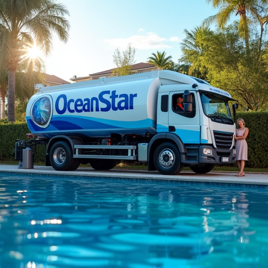 Modern water tanker providing sweet water supply services in Ajman